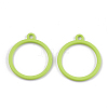 Spray Painted Alloy Open Back Bezel Pendants PALLOY-S131-02C-2