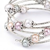 Five Loops Fashion Wrap Bracelets BJEW-JB05512-03-3