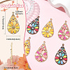 6Pcs 3 Colors Alloy Enamel Pendants FIND-YW0009-99-3