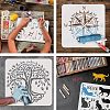 Plastic Painting Stencils Sets DIY-WH0172-881-4