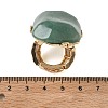 Natural Green Aventurine & Alloy Finger Rings for Women RJEW-G375-01G-02-5