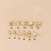 316L Surgical Stainless Steel Micro Pave Clear Cubic Zirconia L-Shaped Nose Rings WGD2F1E-15-1