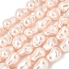Electroplate Opaque Glass Imitation Pearl Beads Strands EGLA-H113-08D-1
