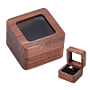 Square Wood Ring Storage Boxes CON-WH0087-52A-1