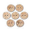 2-Hole Printed Wooden Buttons BUTT-T006-004-1