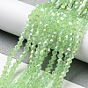 Imitation Jade Electroplate Glass Beads Strands EGLA-A039-J6mm-B01-4