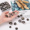 80 Pcs 8 Styles Brass Shank Buttons BUTT-TA0001-10-12