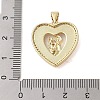 Brass Micro Pave Clear Cubic Zirconia Pendants KK-I712-51G-03-3