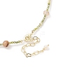 Natural Rutilated Quartz Beaded & Glass Beads Necklaces NJEW-L119-10G-4