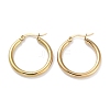 Ring 304 Stainless Steel Hoop Earrings for Women Men EJEW-B049-01B-G-1