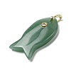 Natural Green Aventurine Pendants KK-D021-05C-G-2