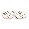 201 Stainless Steel Quotation Charm STAS-Q238-008-2