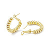 Brass Wire Wrap Spiral Hoop Earrings for Women EJEW-P215-01G-2