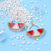 Craftdady 100Pcs 10 Colors Transparent Enamel Acrylic Beads TACR-CD0001-10-5