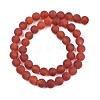 Frosted Natural Red Agate Beads Strands LS-G-F372-8mm-01-2