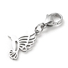 Non-Tarnish 201 Stainless Steel Bird Pendant Decorations HJEW-JM00652-03-3