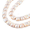 Electroplate Opaque Solid Color Glass Beads Strands EGLA-N002-42-02-3