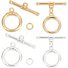 Beebeecraft 10Pcs 2 Colors Brass Toggle Clasps KK-BBC0013-61-1