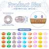  90Pcs 9 Colors Transparent Crackle Acrylic Beads MACR-TA0001-28-3