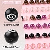200Pcs 5 Colors Plating Acrylic Beads OACR-FS0002-03-4