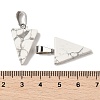 Natural Howlite Pendants G-B127-04P-12-4