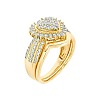 2Pcs Alloy with Crystal Rhinestone Finger Rings FS-WG59BB6-05-3