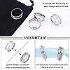 Unicraftale 12Pcs 201 Stainless Steel Grooved Finger Ring Settings STAS-UN0038-95-5