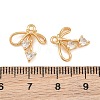Brass Micro Pave Clear Cubic Zirconia Charms CU-CBA804C-08G-3