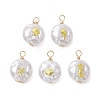 ABS Plastic Imitation Pearl Pendants PALLOY-JF02601-05-1