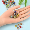 40Pcs Polymer Clay Rhinestone European Beads RB-YW0001-02-5