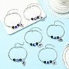 Zinc Alloy Charm Bangles for Women BJEW-JB14384-1