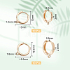 ARRICRAFT 20Pcs 2 Style Brass Hoop Earring Findings KK-AR0003-24-2