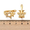 Brass Micro Pave Clear Cubic Zirconia Clip-on Earrings EJEW-F895-22A-G-5