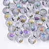 Autumn Theme Electroplate Transparent Glass Beads X-EGLA-S178-01-01E-1