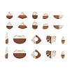 Kissitty 20Pcs 10 Style Resin & Walnut Wood Pendants RESI-KS0001-05-17