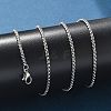 Non-Tarnish 304 Stainless Steel Rolo Chain Necklaces NJEW-L047-02B-P-4
