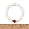 Natural Sea Shell Square Heishi Beads Dangle Earrings and Bracelets SJEW-JS01388-7