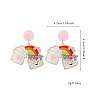 Back to School Acrylic Dangle Stud Earrings FS-WGAA197-16-1