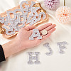 Alphabet Resin Rhinestone Patches DIY-TAC0005-45A-15