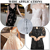 Polyester Leaf Lace Embroidery Fabrics DIY-WH20081-073B-5