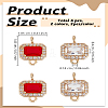 4Pcs 2 Colors Brass Cubic Zirconia Connector Charms FIND-LP0007-95-2