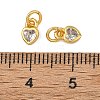 Valentine's Day Brass Micro Pave Clear Cubic Zirconia Charms KK-F941-18G-3