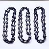Synthetic Blue Goldstone Multi-strand Necklaces NJEW-G921-02-3