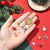 5Pcs 5 Styles Christmas Themes Alloy Enamel Pendants XMAS-YW0001-01C-3