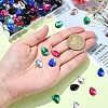 180Pcs 6 Colors Acrylic Rhinestone Flat Back Cabochons GACR-YW0001-04-4