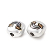Plating Acrylic European Beads AC-CBA655C-11-2