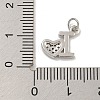 Rack Plating Brass Micro Pave Clear Cubic Zirconia Charms KK-U030-22P-3