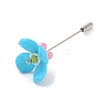 Acrylic Beaded Flower Lapel Pin JEWB-BR00086-3