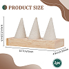3 Cone Wooden Ring Organizer Holder RDIS-WH0031-02A-03-4