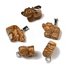 Natural Picture Jasper Pendants G-B127-02P-04-2